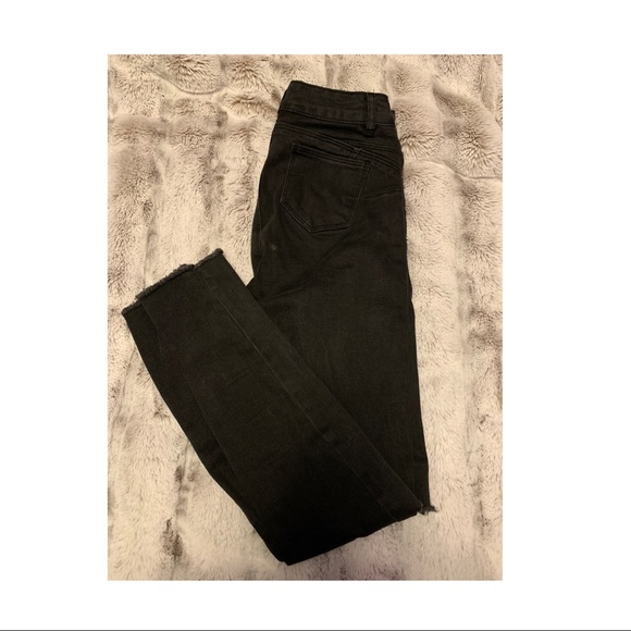 3/$25 Mid Rise Black Distressed Jeans - Picture 3 of 3